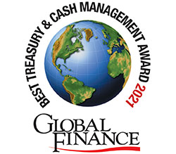 Global Finance：2021 年最佳财务和现金管理奖
