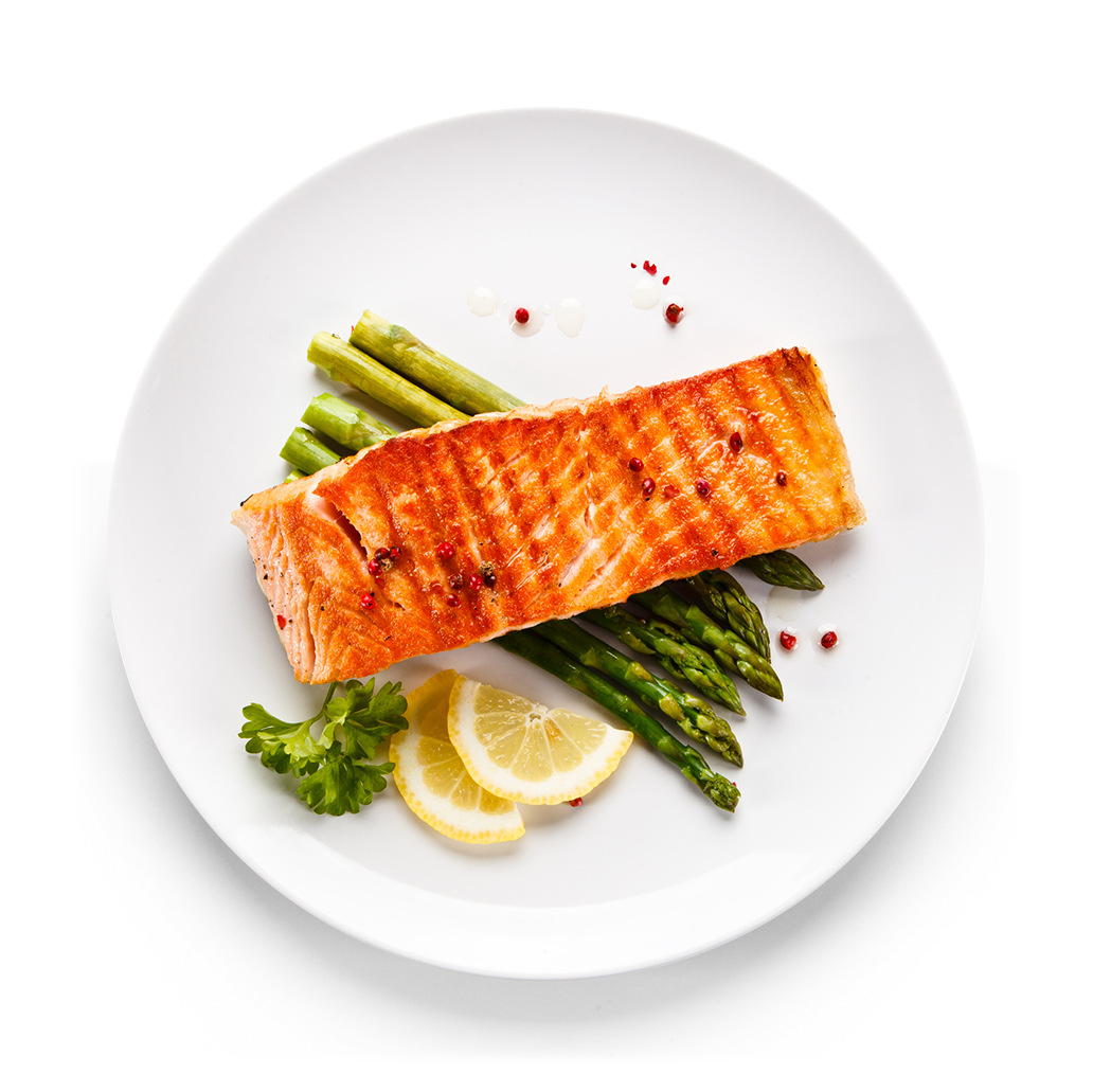 Plate of salmon