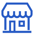 shop graphic blue