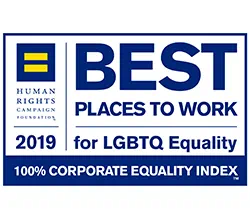 2019 Best Places to Work for LGBTQ Equality - 100% Corporate Equality Index