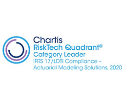 Chartis RiskTech Quadrant Category Leader IFRS 17/LDTI Compliance - Actuarial Modeling Solutions, 2020 award logo