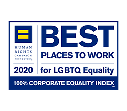 Best places to work 2020 for LGBTQ equility logo