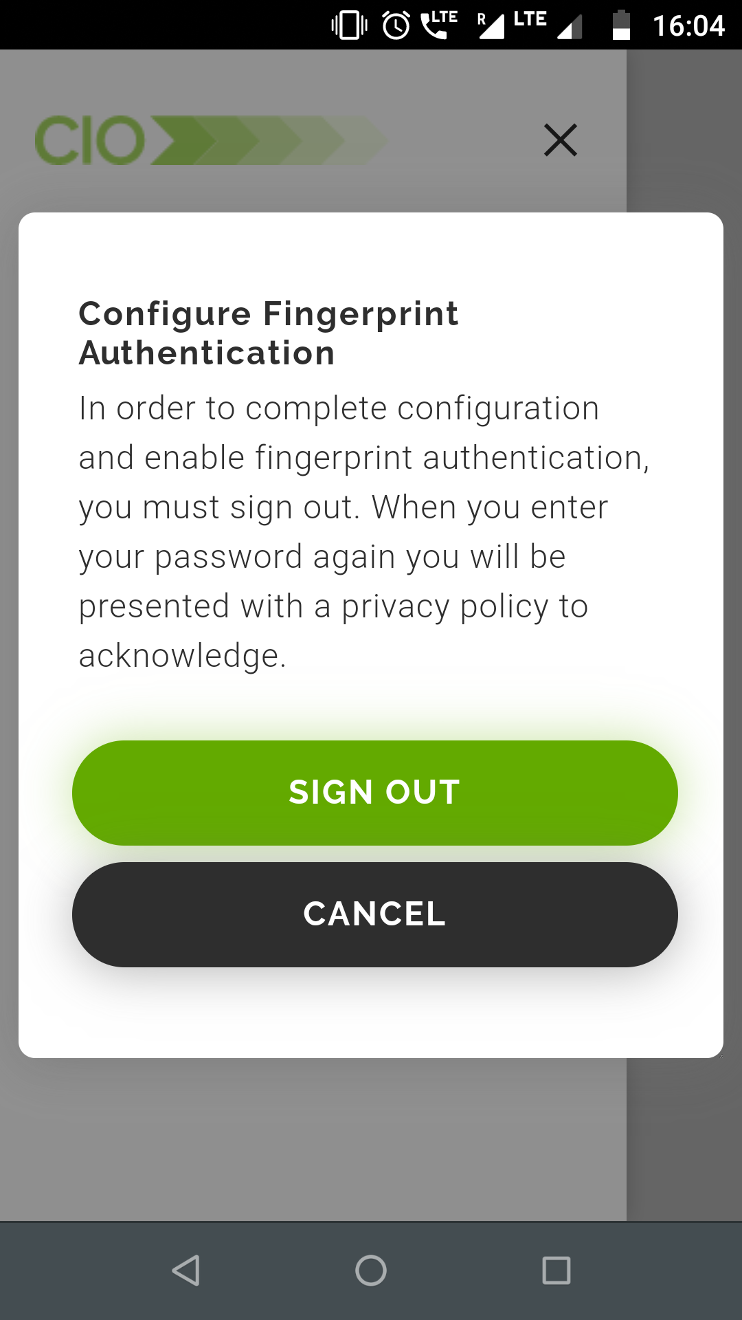 Biometric Setup Process 7