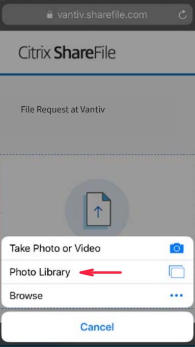 Tap Photo Library
