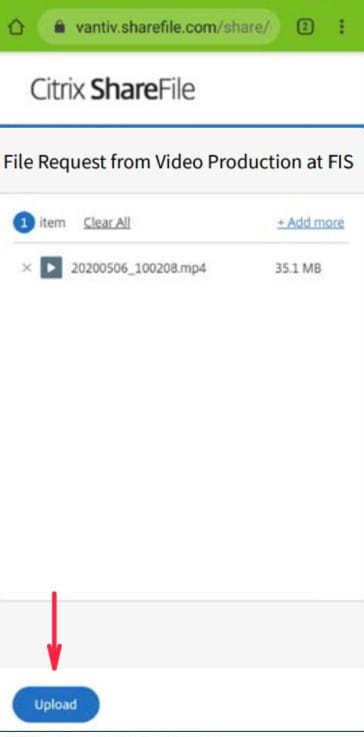 tap upload