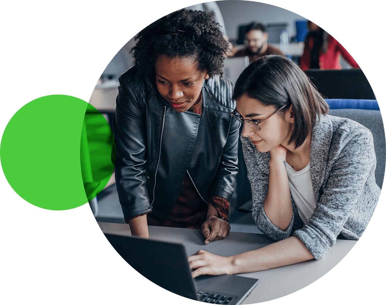 Smiling woman in conference room